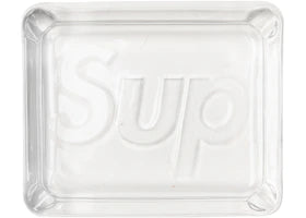 Supreme Debossed Glass Ashtray Clear