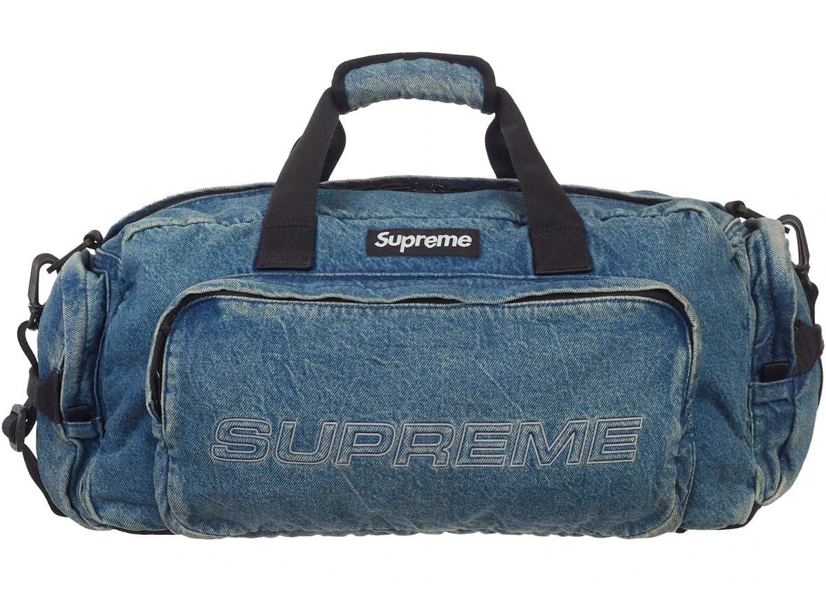 Supreme Denim Duffle Bag Washed Indigo - vue secondaire A
