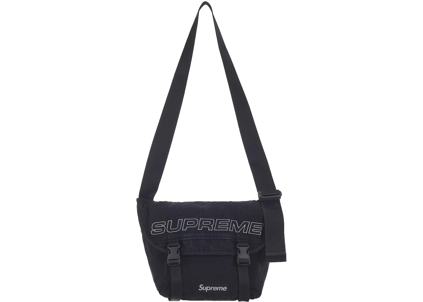 Supreme Denim Messenger Bag Black - vue secondaire A
