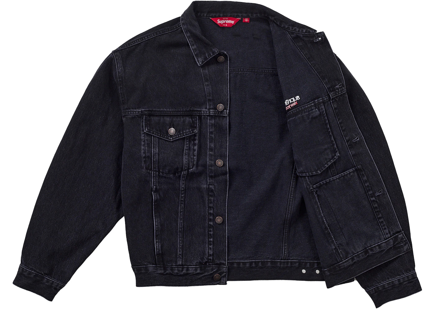 Supreme Denim Trucker Jacket (SS26) Black - vue secondaire B