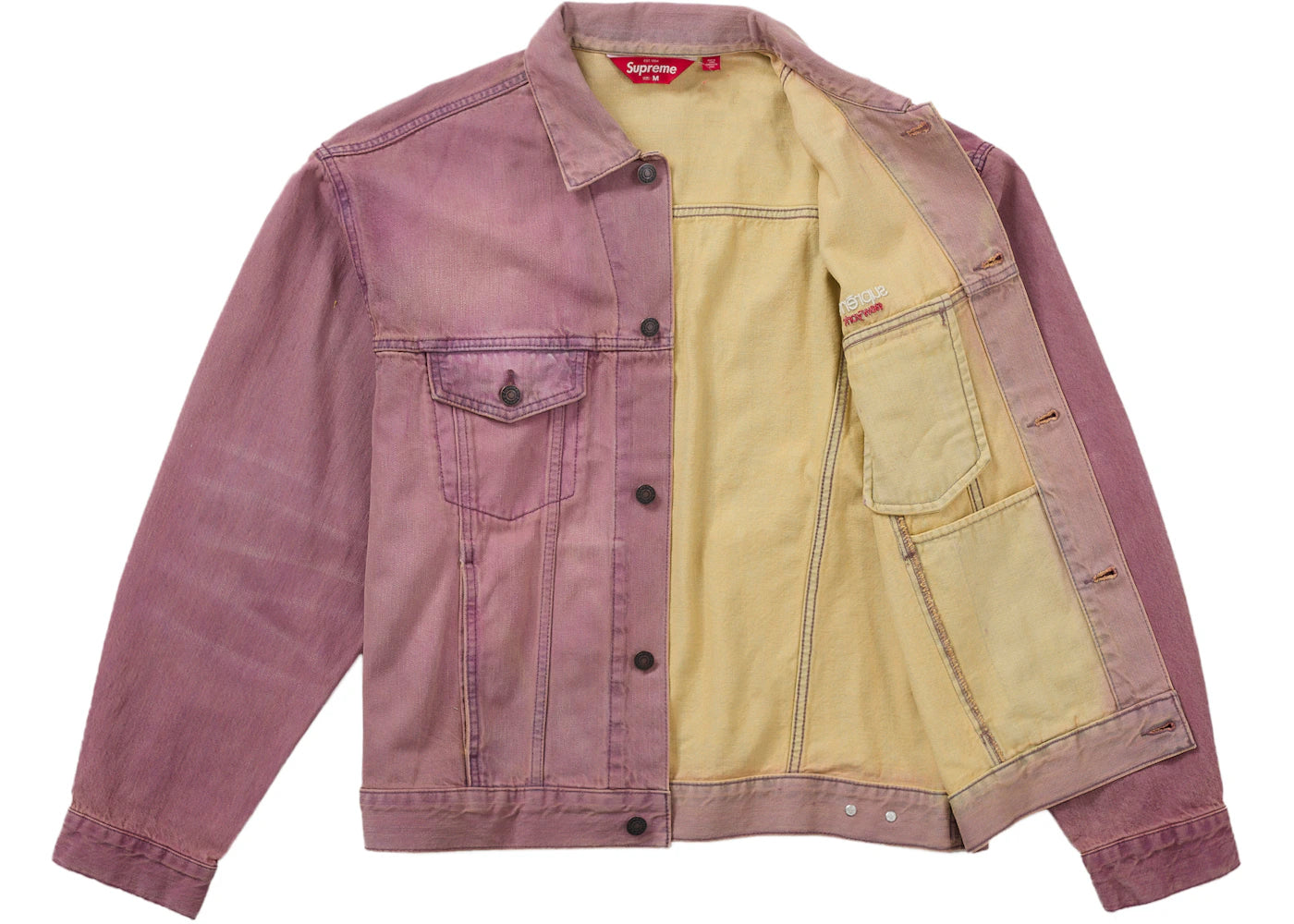 Supreme Denim Trucker Jacket (SS26) Overdyed Purple - vue secondaire B