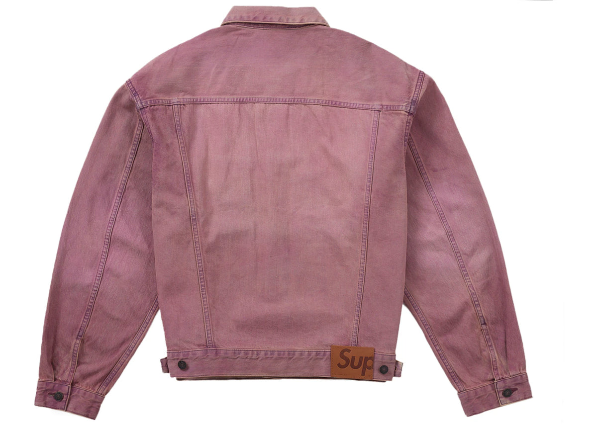 Supreme Denim Trucker Jacket (SS26) Overdyed Purple - vue secondaire B