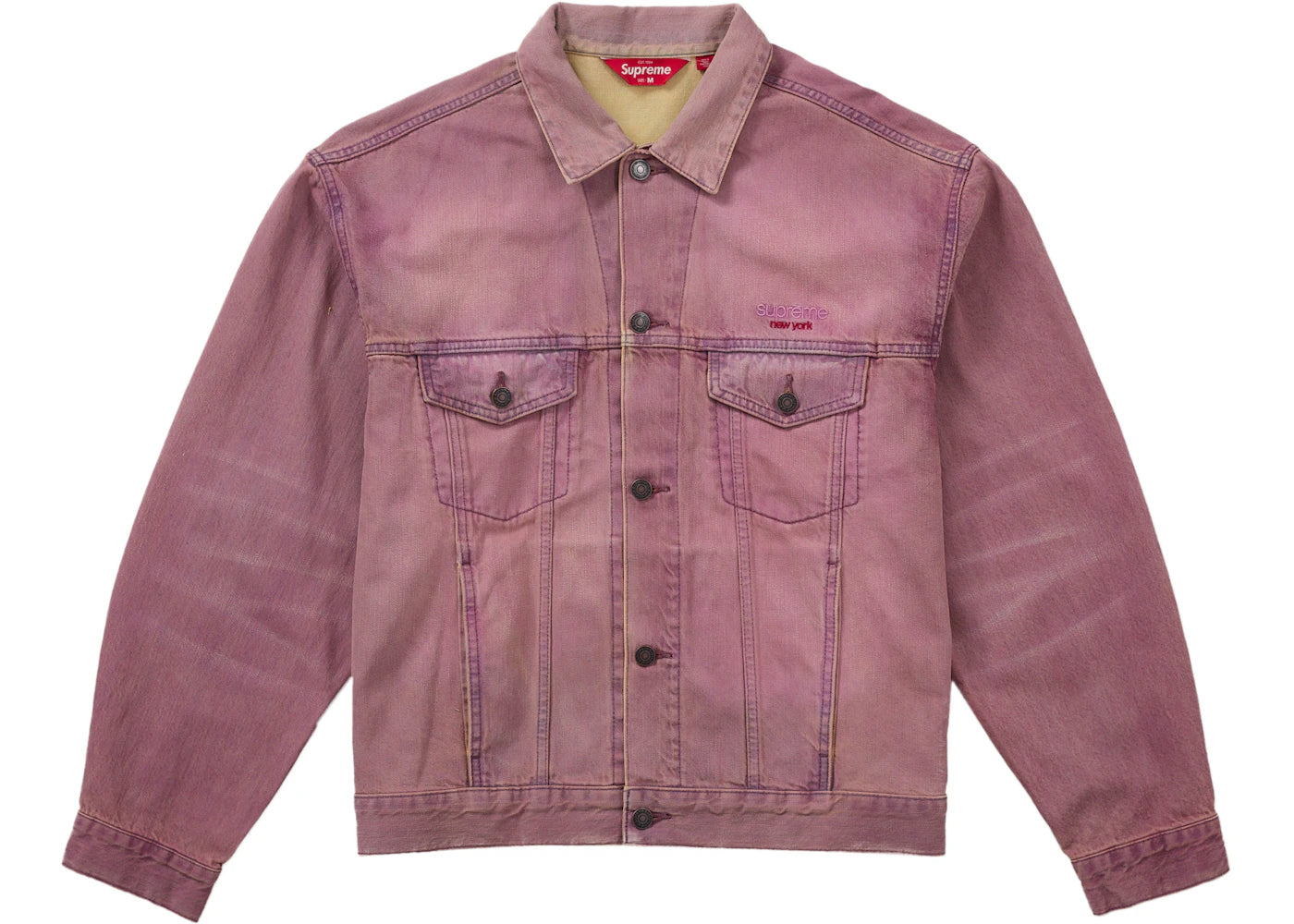 Supreme Denim Trucker Jacket (SS26) Overdyed Purple - vue secondaire A