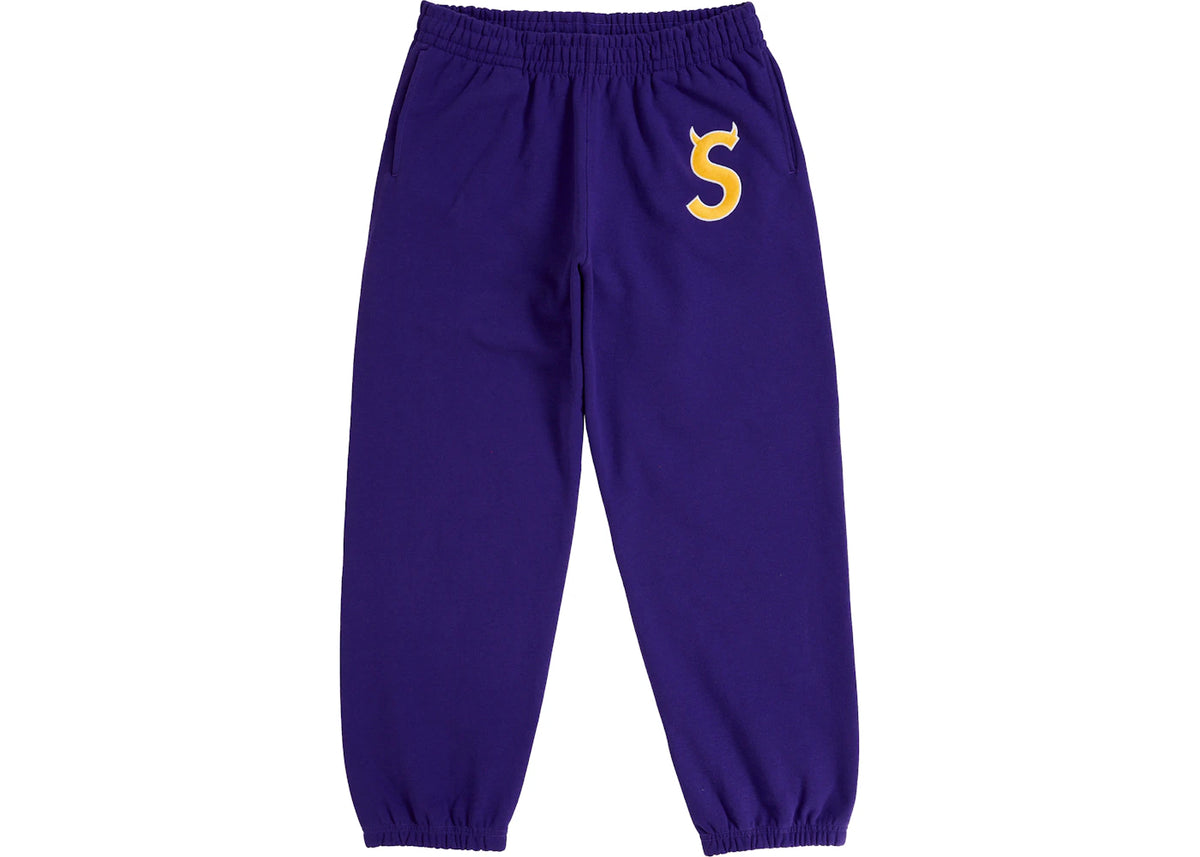 Supreme Devil S Logo Sweatpant Purple - vue 360