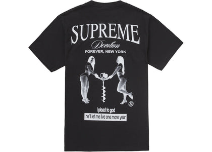 Supreme Devotion Tee Black - authentic Supreme product