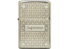Supreme Diamond Plate Zippo Metal - vue 360