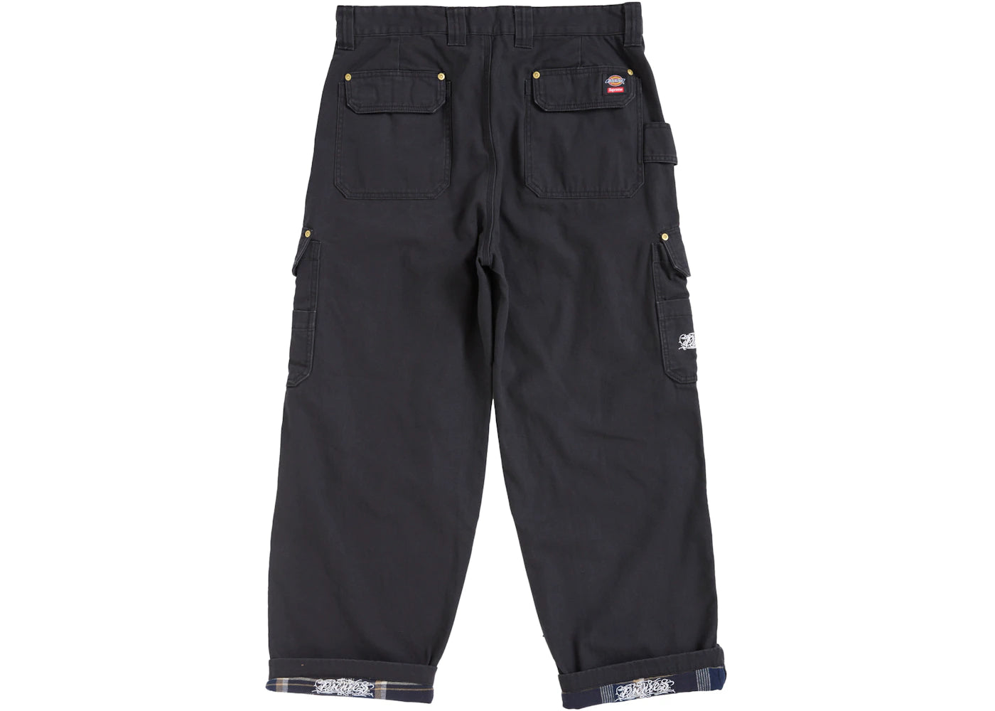 Supreme Dickies Flannel Lined Cargo Pant Black - vue secondaire B