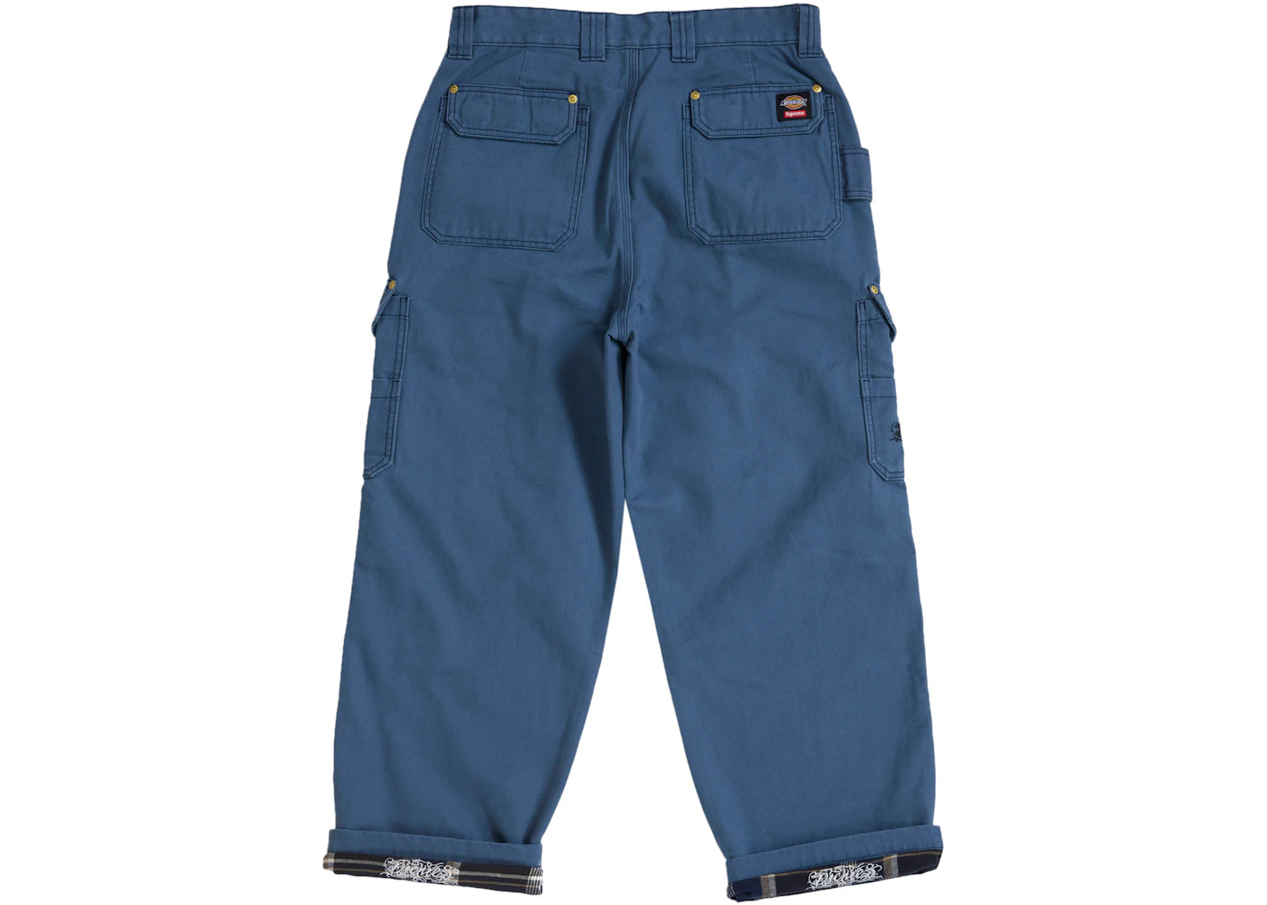 Supreme Dickies Flannel Lined Cargo Pant Blue - vue secondaire B
