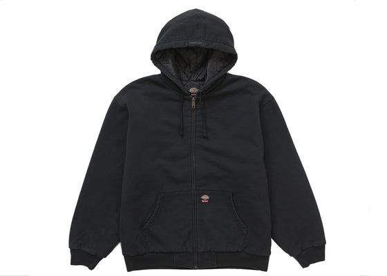 Supreme Dickies Quilted Lined Zip Up Hooded Sweatshirt Black sneakers - authentic Supreme shoes