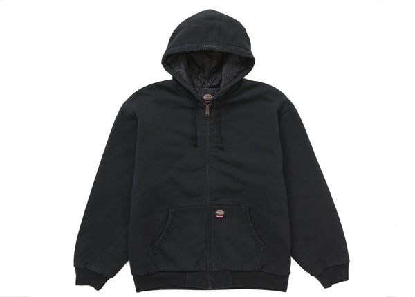 Supreme Dickies Quilted Lined Zip Up Hooded Sweatshirt Black sneakers - authentic Supreme shoes