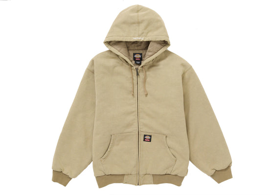 Supreme Dickies Quilted Lined Zip Up Hooded Sweatshirt Brown sneakers - authentic Supreme shoes