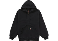 Supreme Dickies gestepptes, gefüttertes Kapuzensweatshirt mit Reißverschluss (Herbst/Winter 2025) Schwarz