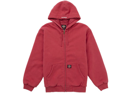 Supreme Dickies Quilted Lined Zip Up Hooded Sweatshirt (FW25) Red sneakers - authentic Supreme shoes