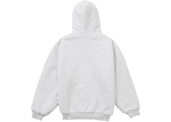 Supreme Dickies Quilted Lined Zip Up Hooded Sweatshirt Heather Grey