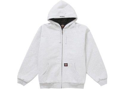 Supreme Dickies Quilted Lined Zip Up Hooded Sweatshirt Heather Grey sneakers - authentic Supreme shoes
