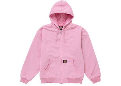 Supreme Dickies Quilted Lined Zip Up Hooded Sweatshirt Pink sneakers - authentic Supreme shoes