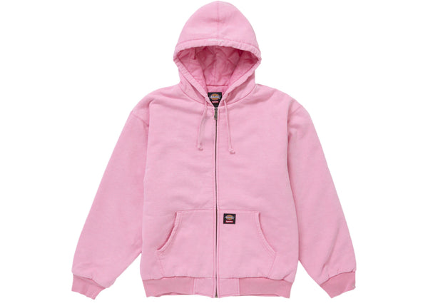 Supreme Dickies Quilted Lined Zip Up Hooded Sweatshirt Pink sneakers - authentic Supreme shoes
