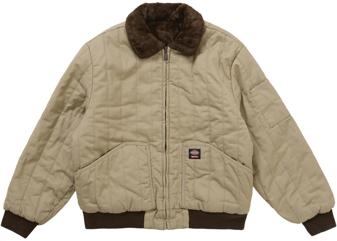 Supreme Dickies Reversible Quilted Faux Fur Work Jacket Brown sneakers - authentic Supreme shoes