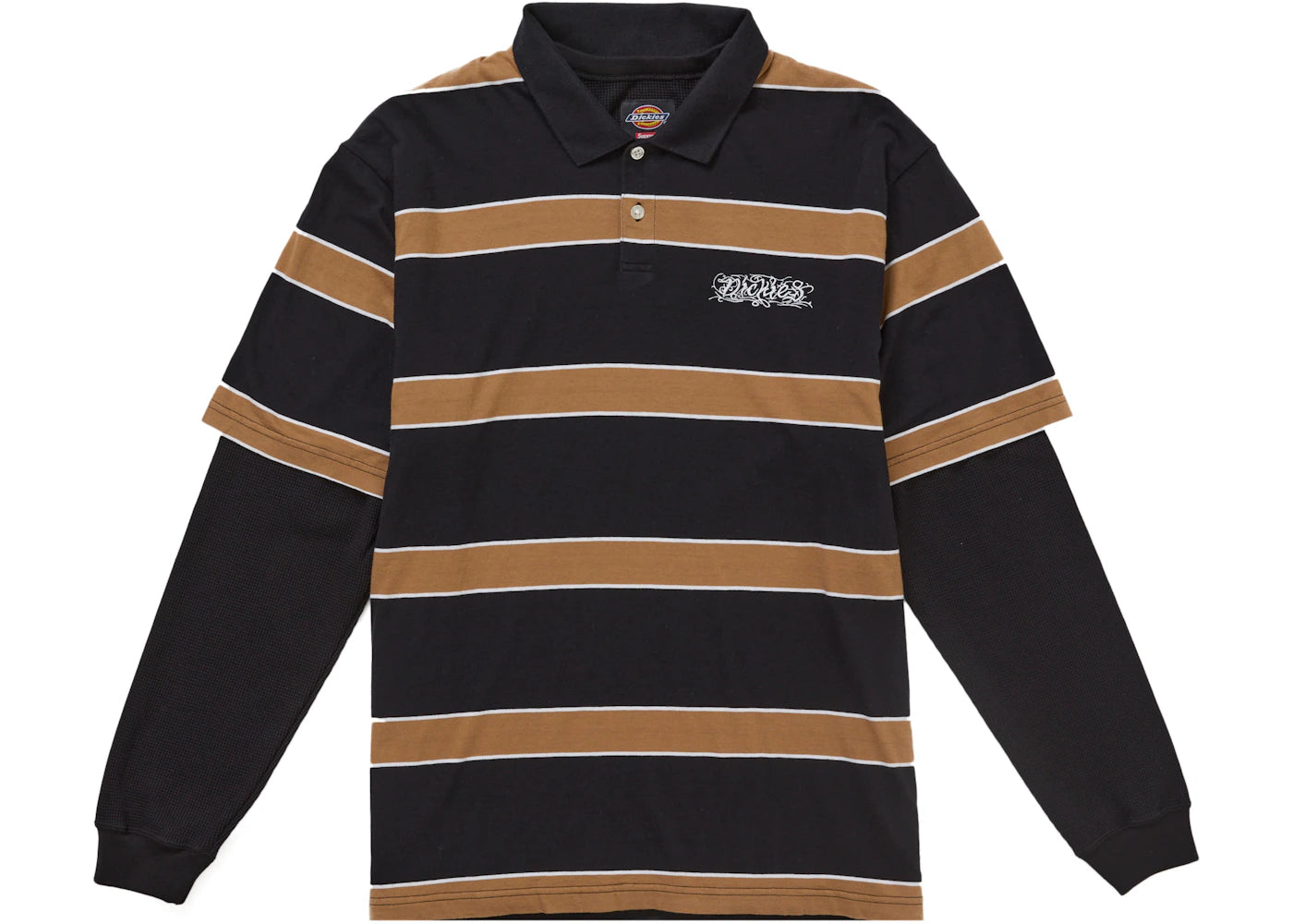 Supreme Dickies Thermal Polo Black - vue secondaire A