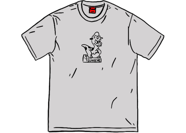 Supreme Dinosaur Tee Heather Grey