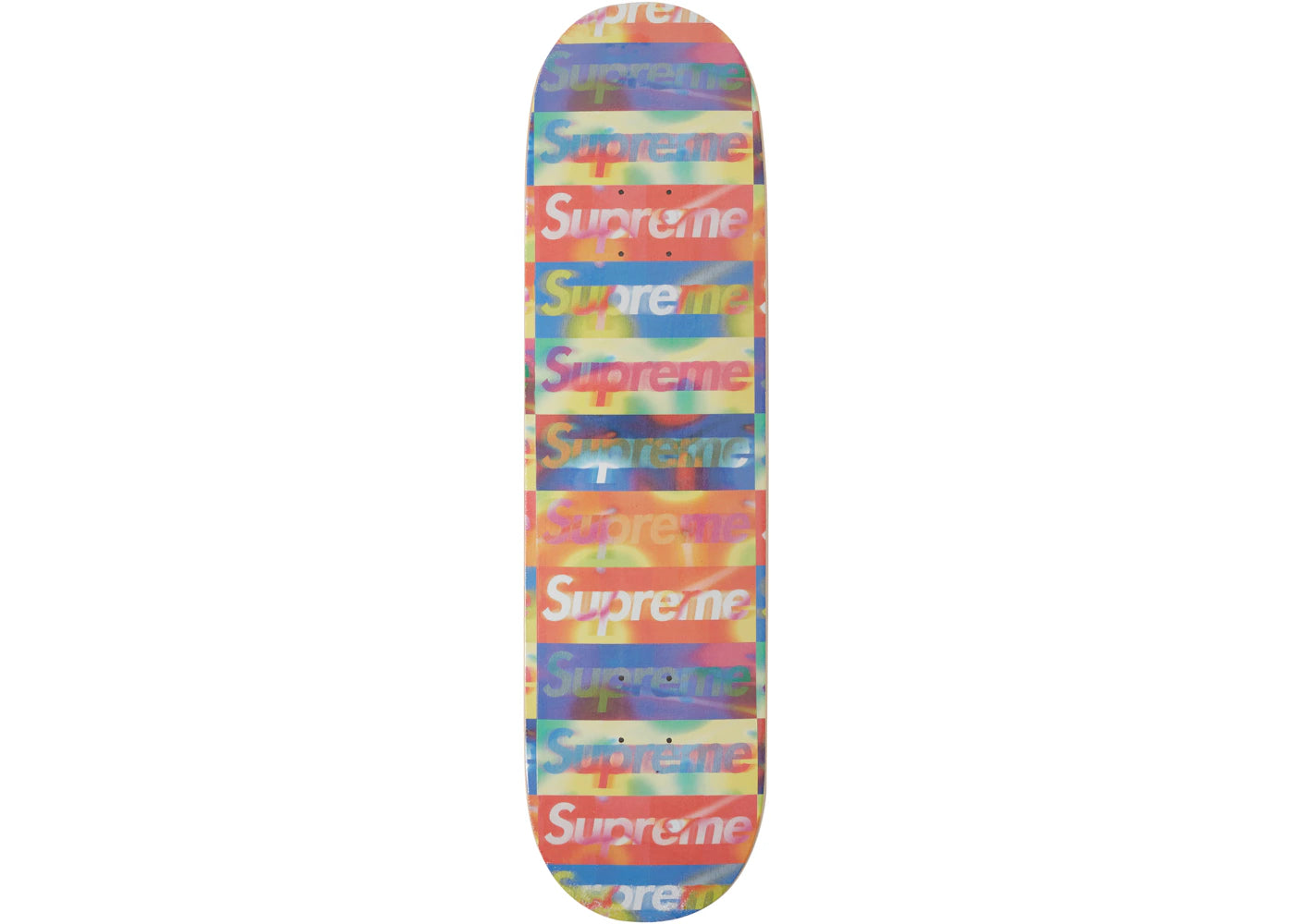 Supreme Distorted Logo Skateboard Deck Yellow - vue 360