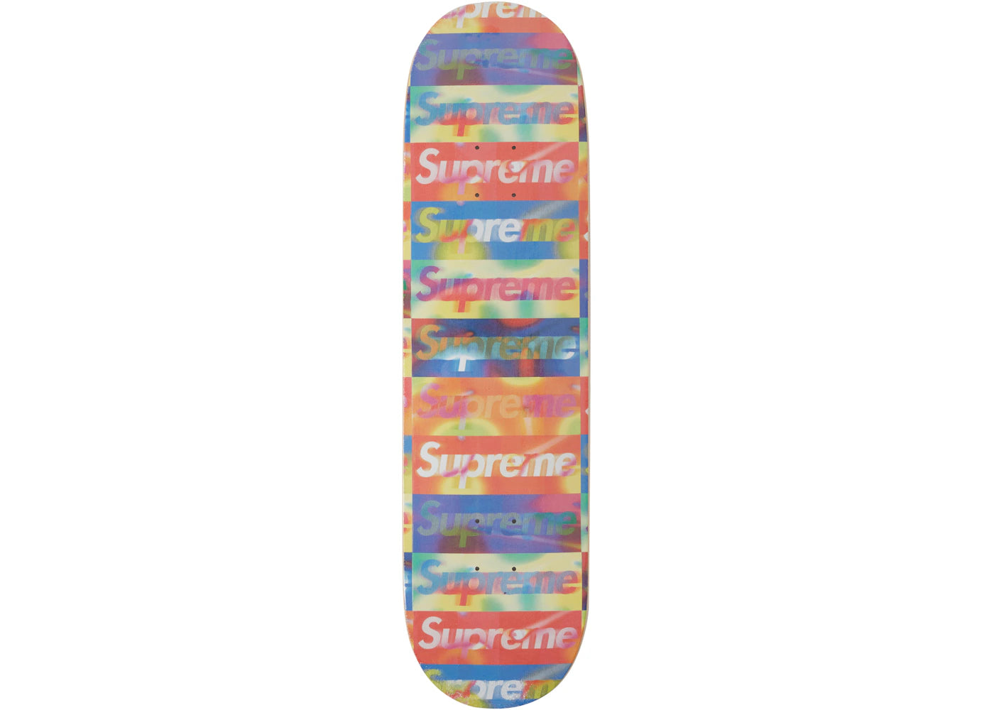 Supreme Distorted Logo Skateboard Deck Gelb - vue 360
