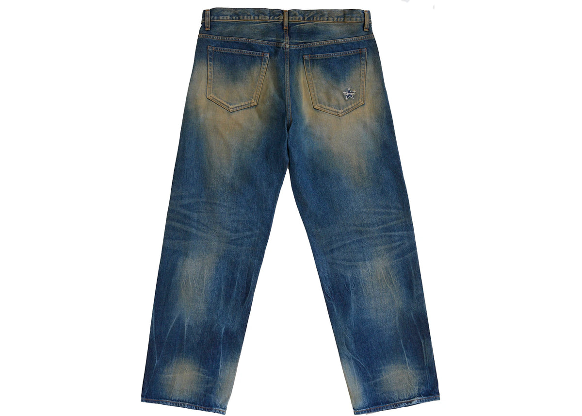 Supreme Distressed Loose Fit Selvedge Jean (SS26) Washed Indigo - vue secondaire A