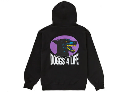 Supreme Doggs Hooded Sweatshirt Black - apparel view 2