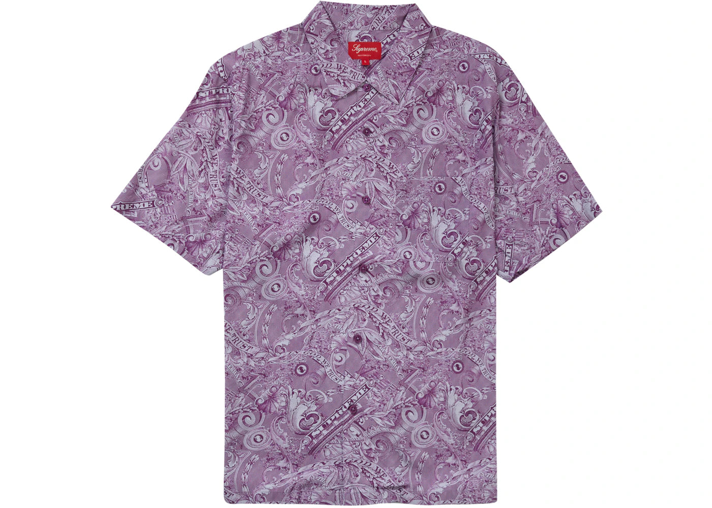 Supreme Dollar S/S Shirt Purple - vue secondaire A