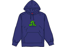 Supreme Don't Care Hooded Sweatshirt Washed Navy