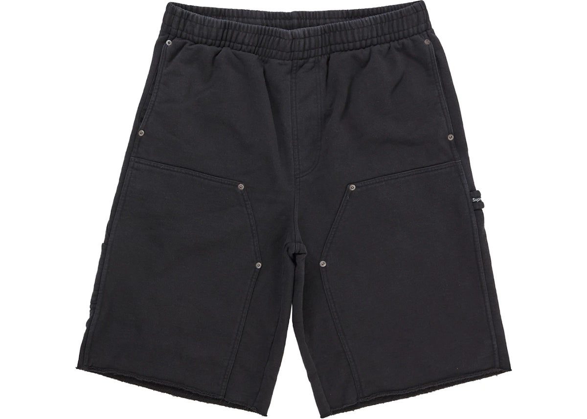 Supreme Double Knee Painter Sweatshort Black - vue secondaire A