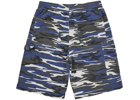 Supreme Double Knee Painter Sweatshort Blue Tiger Camo