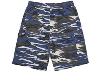 Supreme Double Knee Painter Sweatshort Blue Tiger Camo