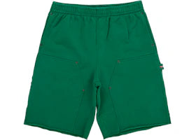 Supreme Double Knee Painter Sweatshort Green