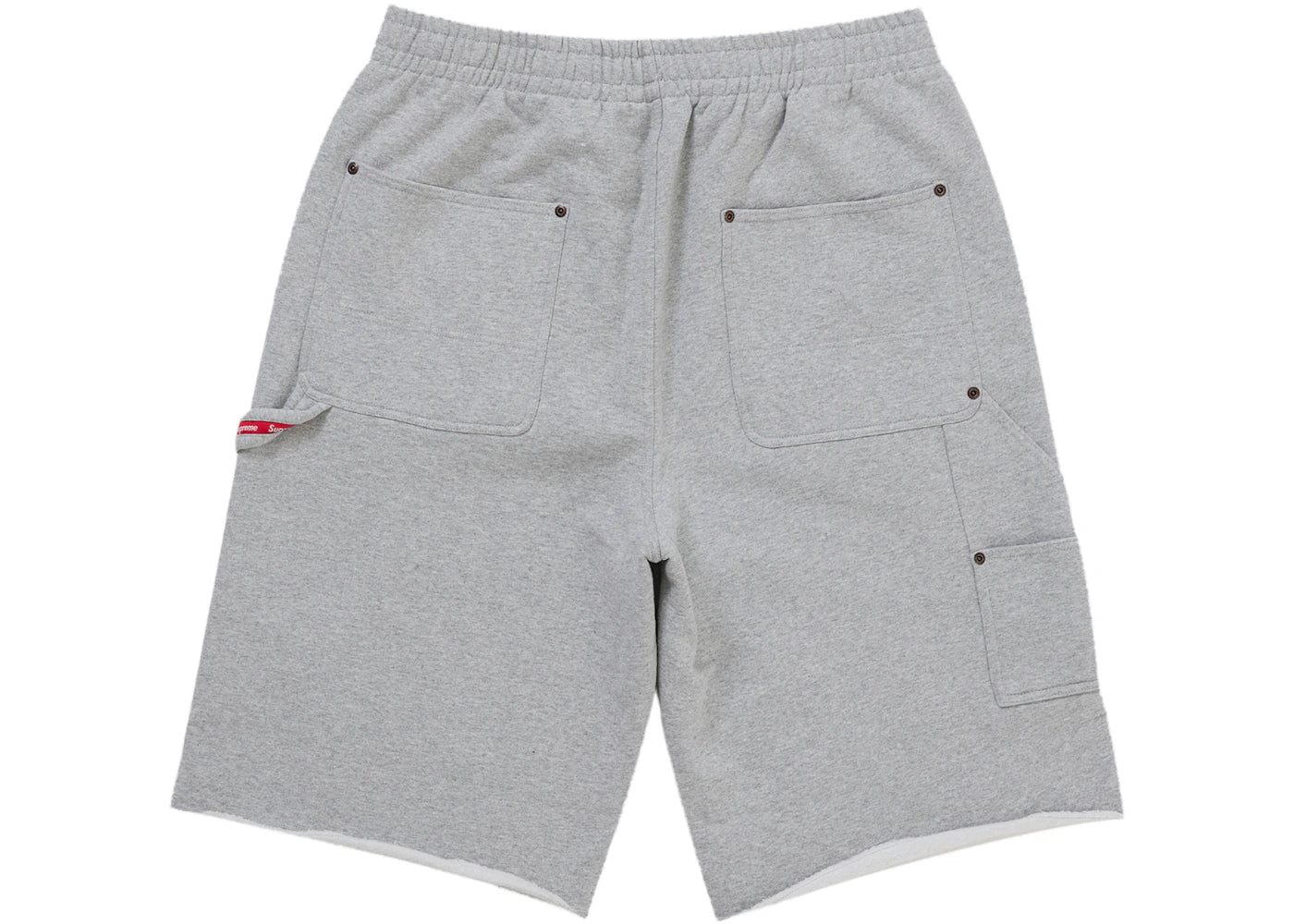 Supreme Double Knee Painter Sweatshort Grey - vue secondaire B