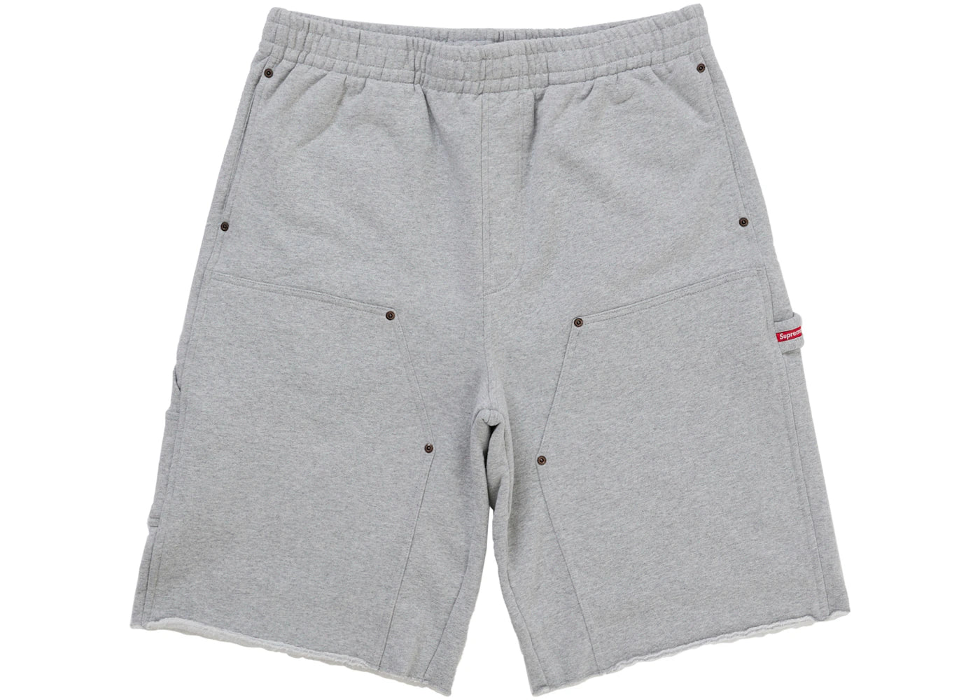 Supreme Double Knee Painter Sweatshort Grey - vue secondaire A