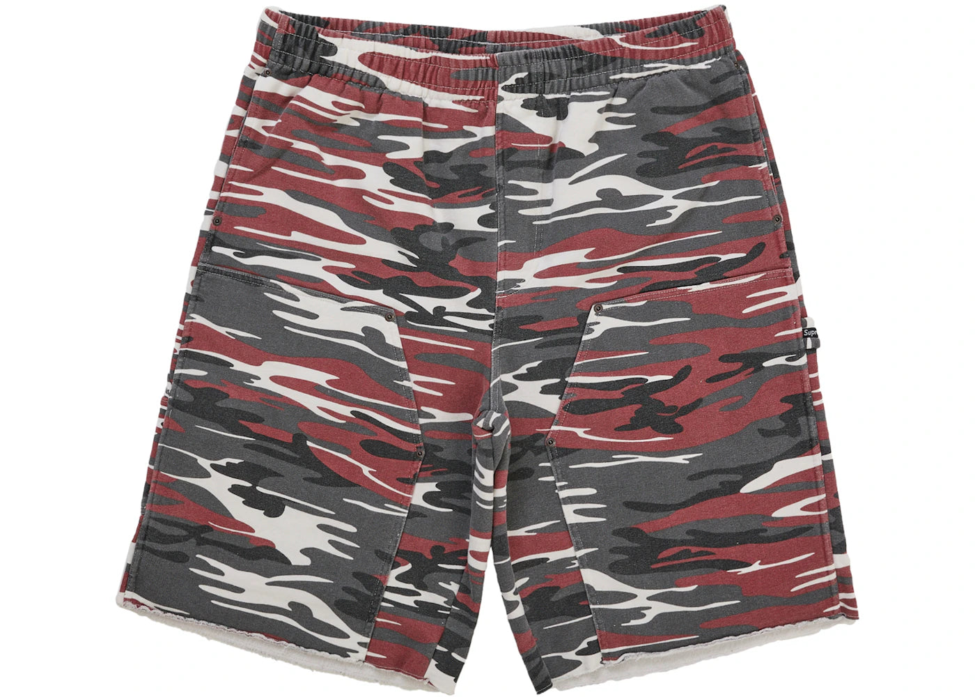 Supreme Double Knee Painter Sweatshort Red Tiger Camo - vue secondaire B