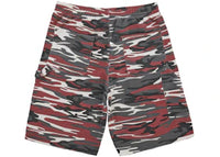 Supreme Double Knee Painter Sweatshort Red Tiger Camo