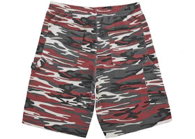 Supreme Double Knee Painter Sweatshort Red Tiger Camo
