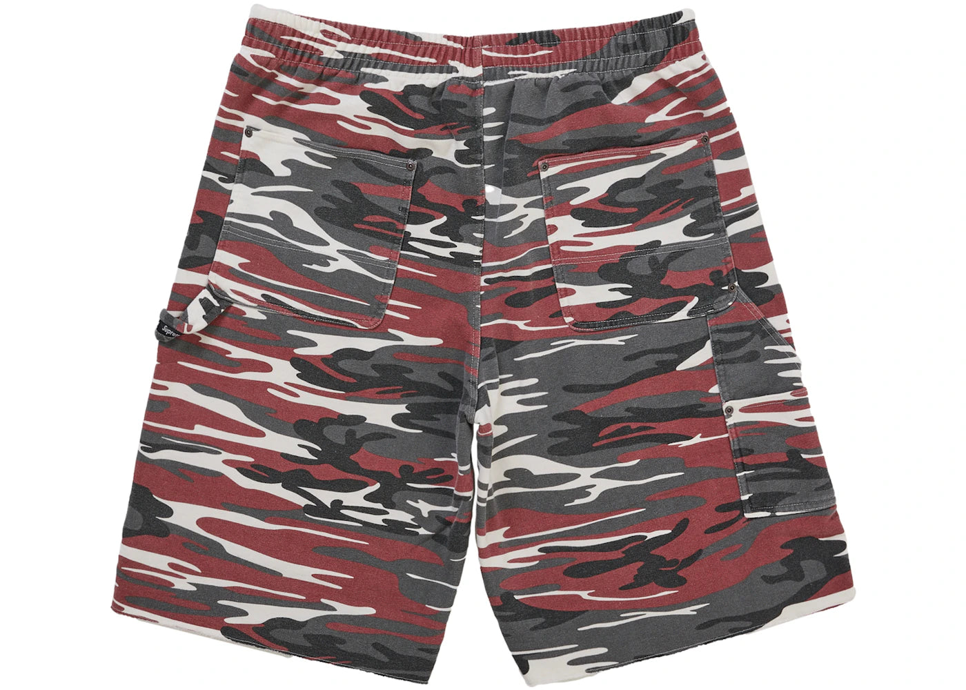 Supreme Double Knee Painter Sweatshort Red Tiger Camo - vue secondaire A