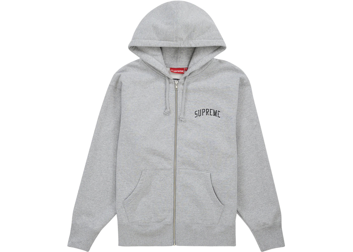 Supreme Doughboy Zip Up Hooded Sweatshirt Heather Grey - vue secondaire A