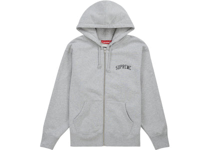 Supreme Doughboy Zip Up Hooded Sweatshirt Heather Grey - apparel view 2