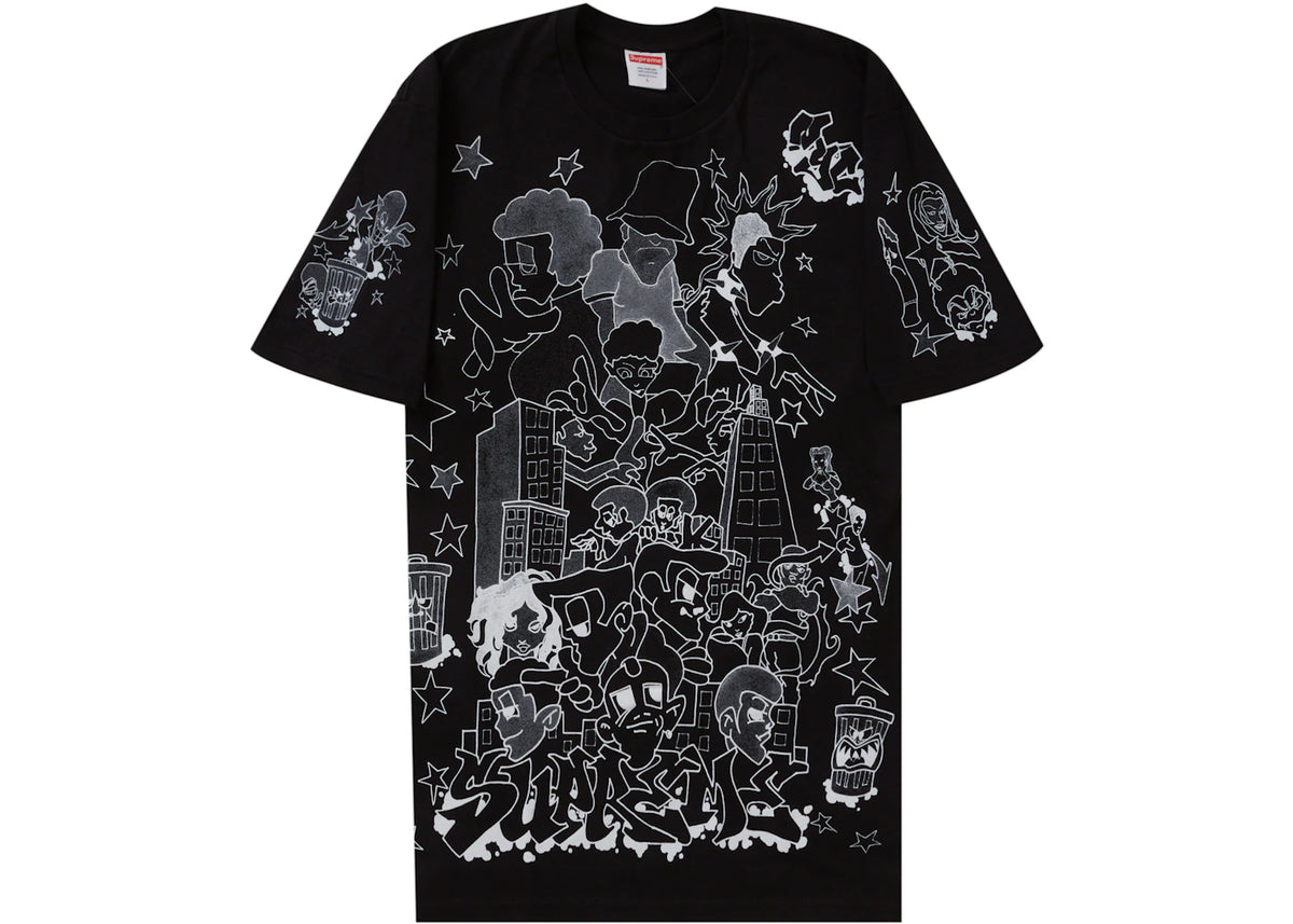 Supreme Downtown Tee Black - vue 360
