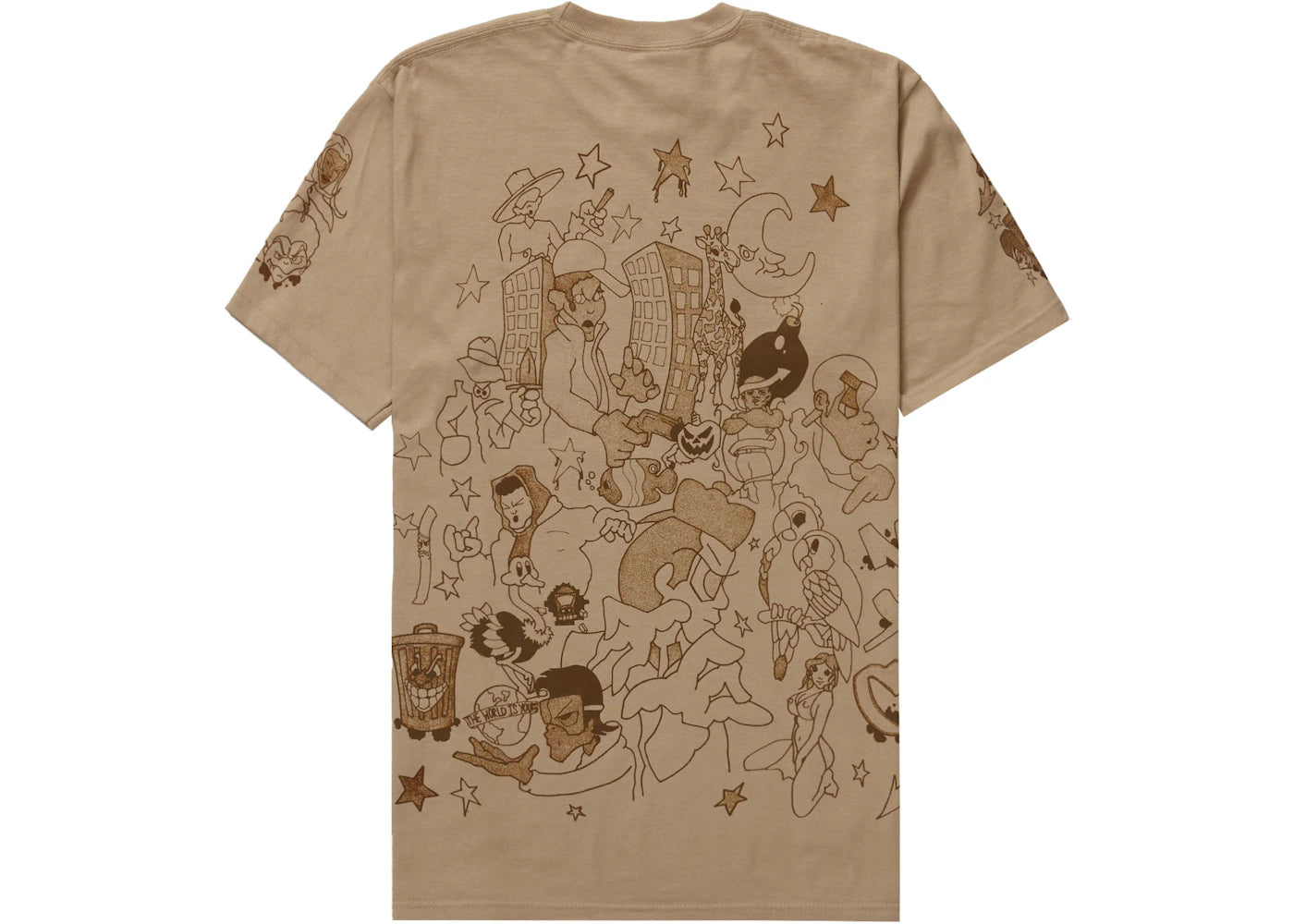 Supreme Downtown Tee Khaki - vue secondaire B