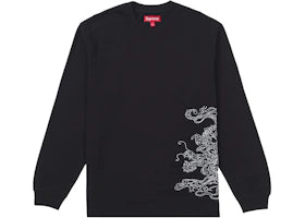 Supreme Dragon Embroidered L/S Top Black