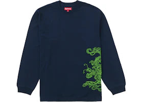 Supreme Dragon Embroidered L/S Top Navy