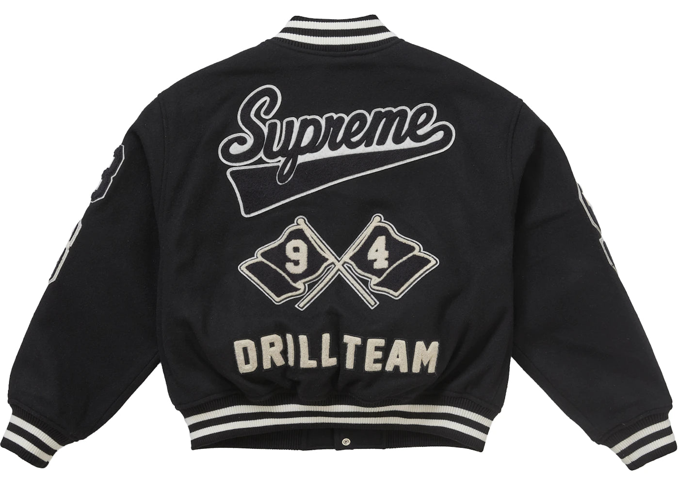 Supreme Drill Team Varsity Jacket Black - vue secondaire B