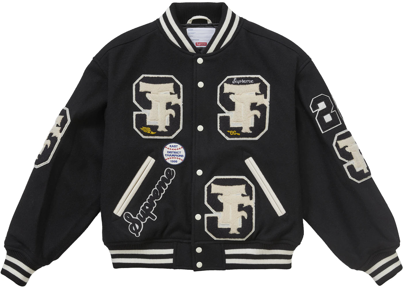 Supreme Drill Team Varsity Jacket Black - vue 360