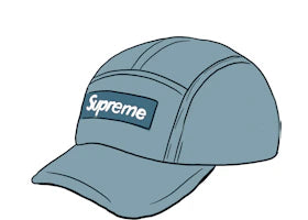 Supreme Dry Wax Cotton Camp Cap Bright Slate - vue 360