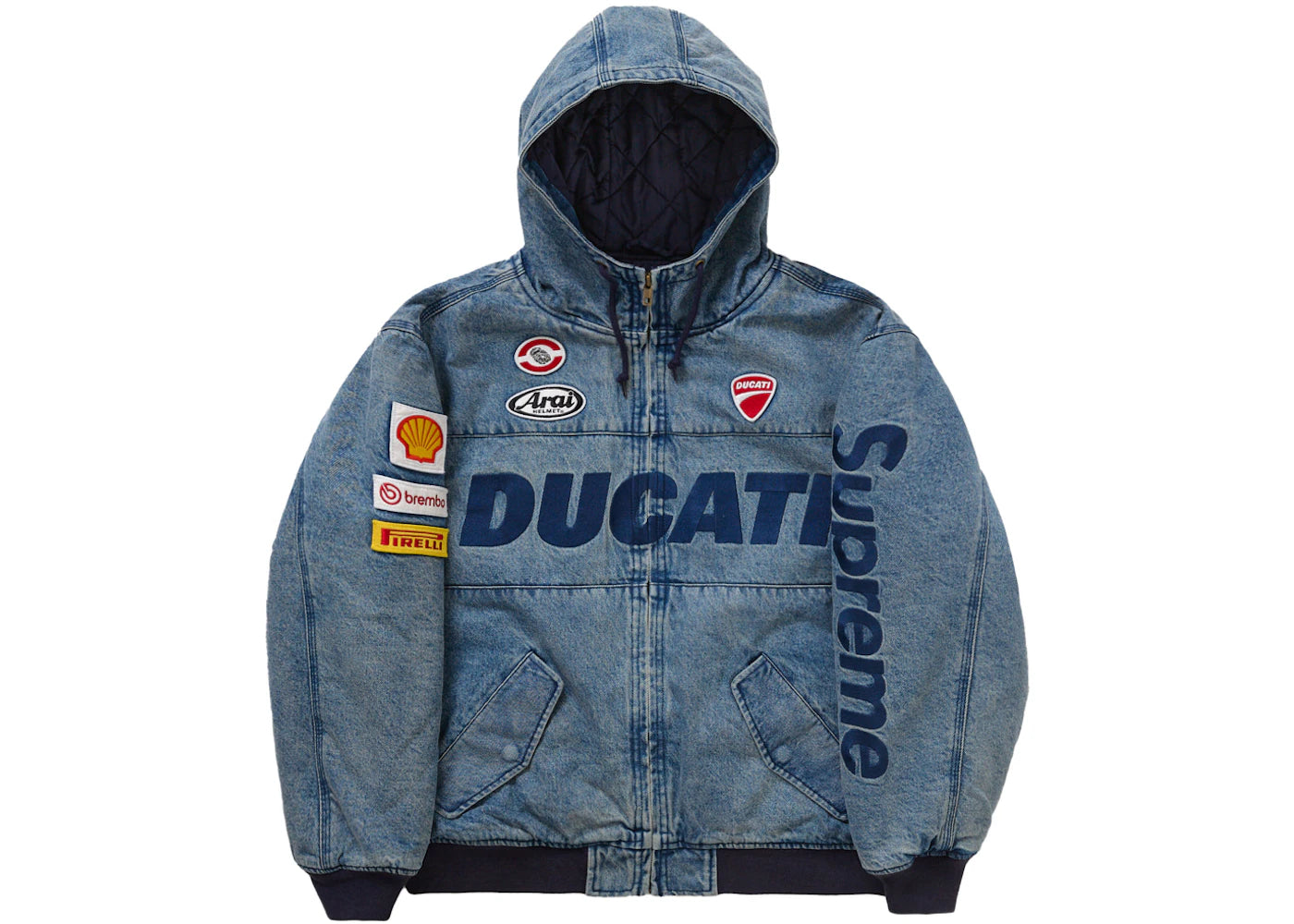 Supreme Ducati Hooded Work Jacket Denim - vue secondaire A